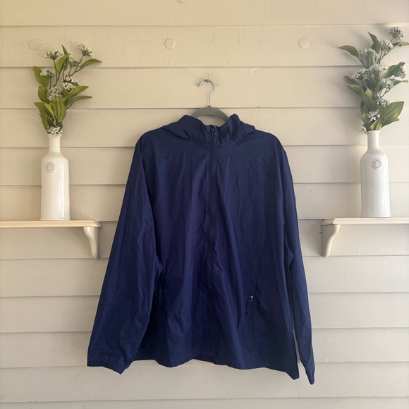 L.L. Bean Women’s Casco Bay Blue Windbreaker Jacket 3X NWT - Picture 1 of 12
